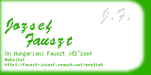 jozsef fauszt business card